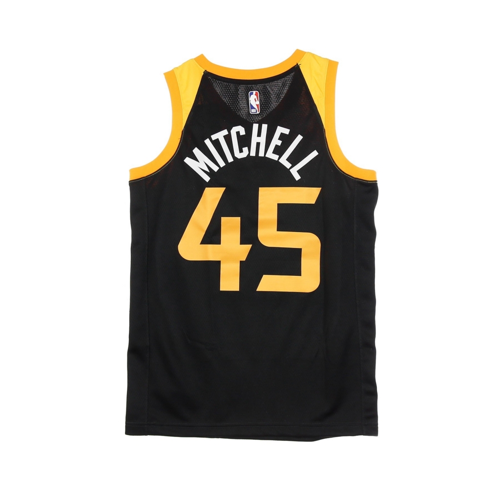 canotta basket uomo nba swingman  jersey city edition 2020 no 45 donovan mitchell utajaz BLACK/SUNDIAL