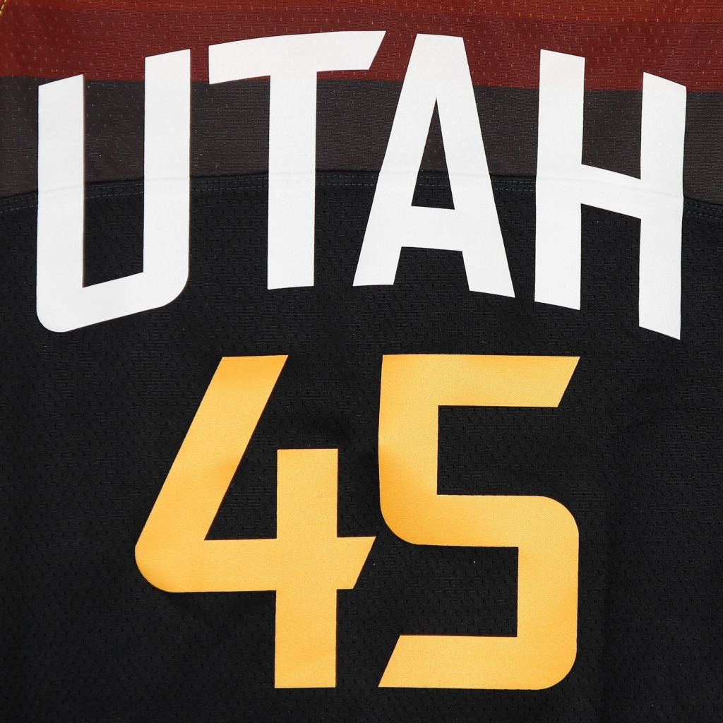 canotta basket uomo nba swingman  jersey city edition 2020 no 45 donovan mitchell utajaz BLACK/SUNDIAL