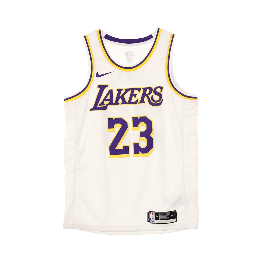 canotta basket uomo nba swingman jersey association edition 2020 no 23 lebron james loslak WHITE