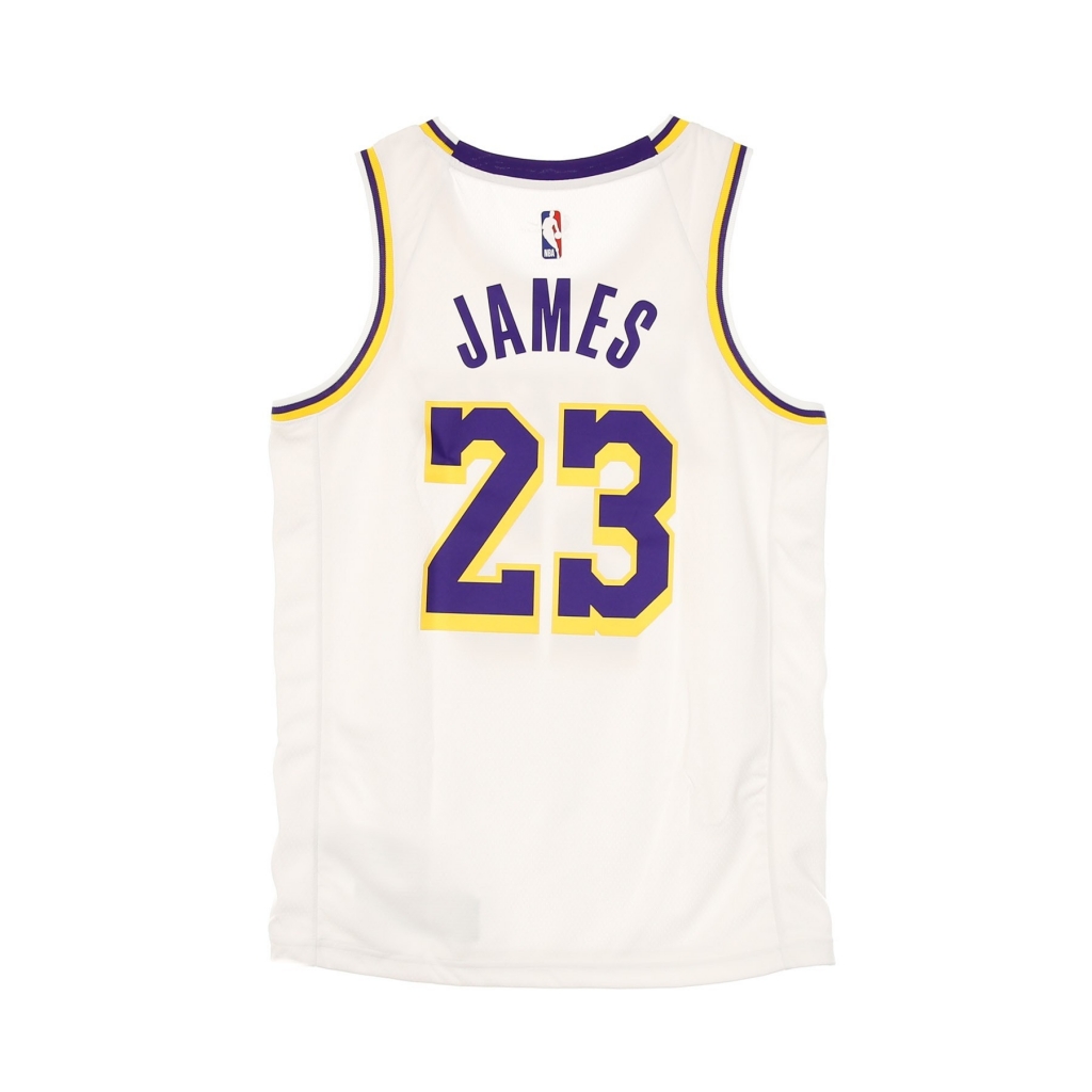 canotta basket uomo nba swingman jersey association edition 2020 no 23 lebron james loslak WHITE