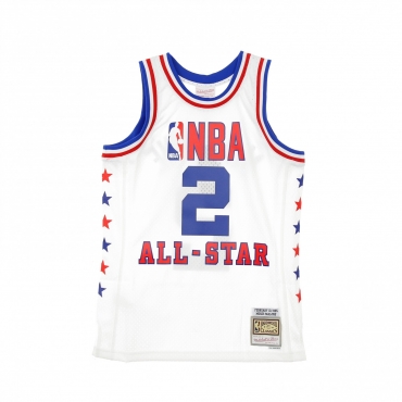 canotta basket uomo nba swingman jersey hardwood classics no2 moses malone all star game east 1985 WHITE