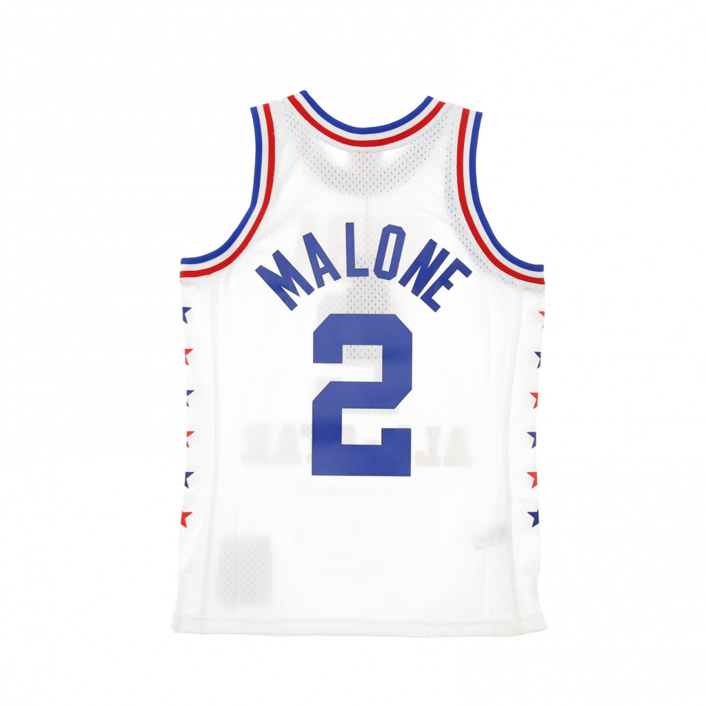 canotta basket uomo nba swingman jersey hardwood classics no2 moses malone all star game east 1985 WHITE