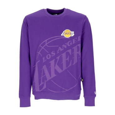 felpa leggera girocollo uomo nba washed pack graphic crewneck loslak TRUE PURPLE