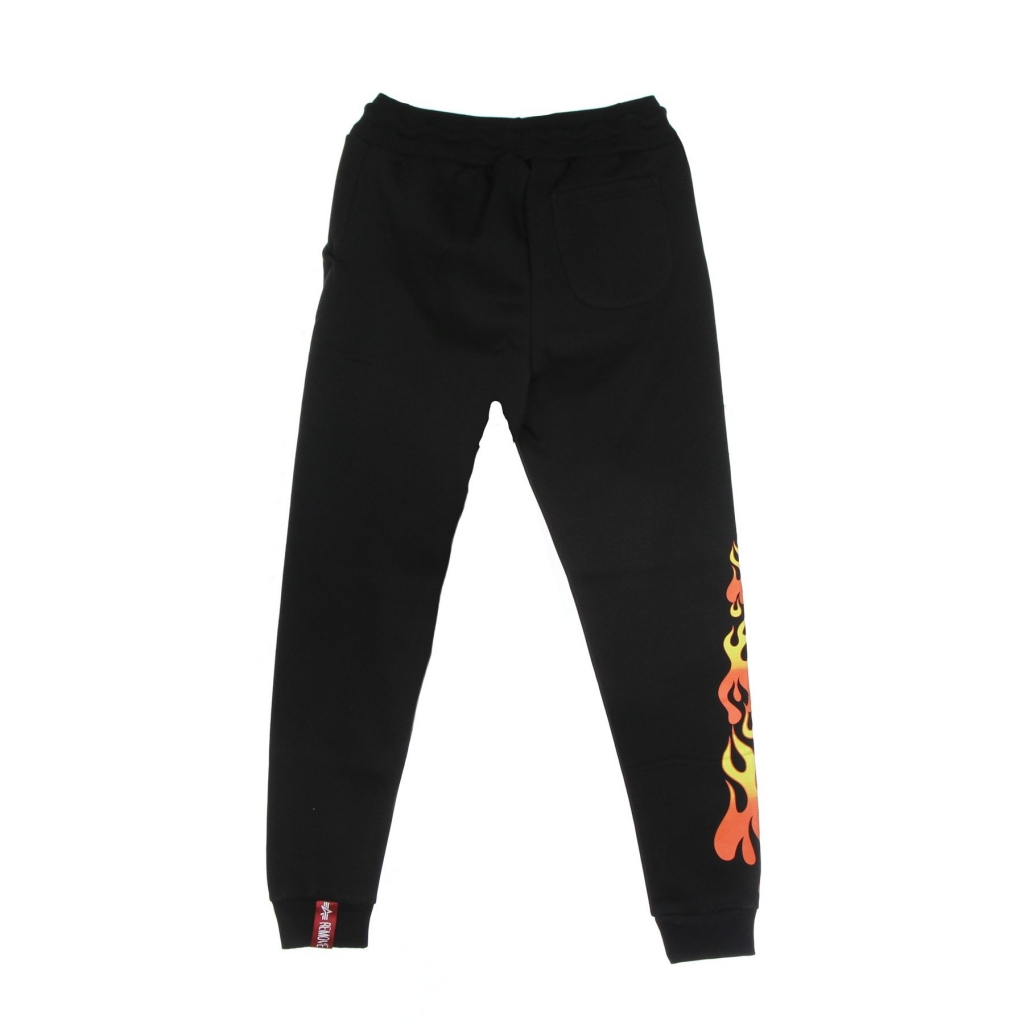 pantalone tuta felpato uomo flame jogger x hot wheels BLACK