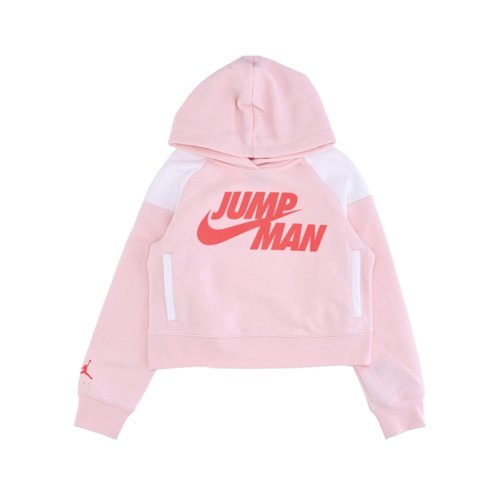 felpa cappuccio ragazza big jumpman x nike boxy po hoodie ATMOSPHERE PINK