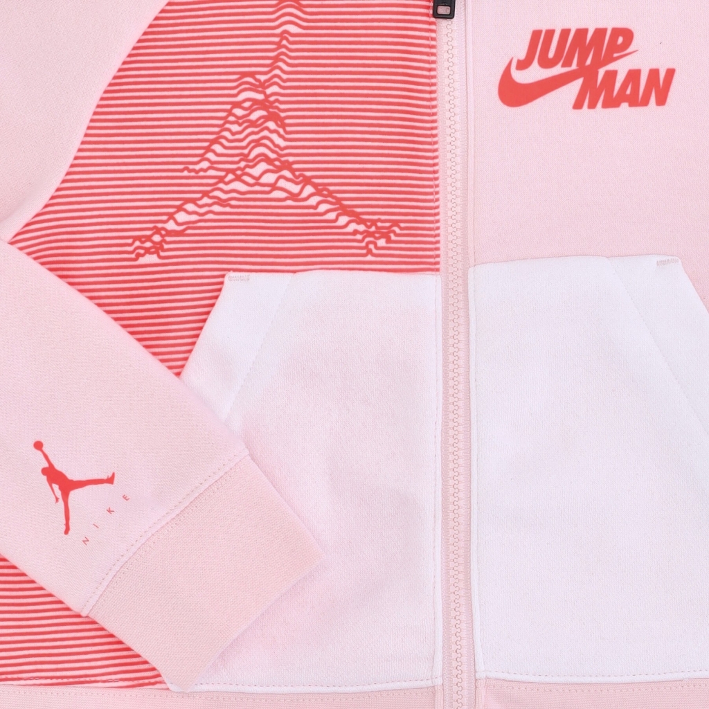 felpa cappuccio zip ragazza big jumpman x nike full zip hoodie ATMOSPHERE PINK