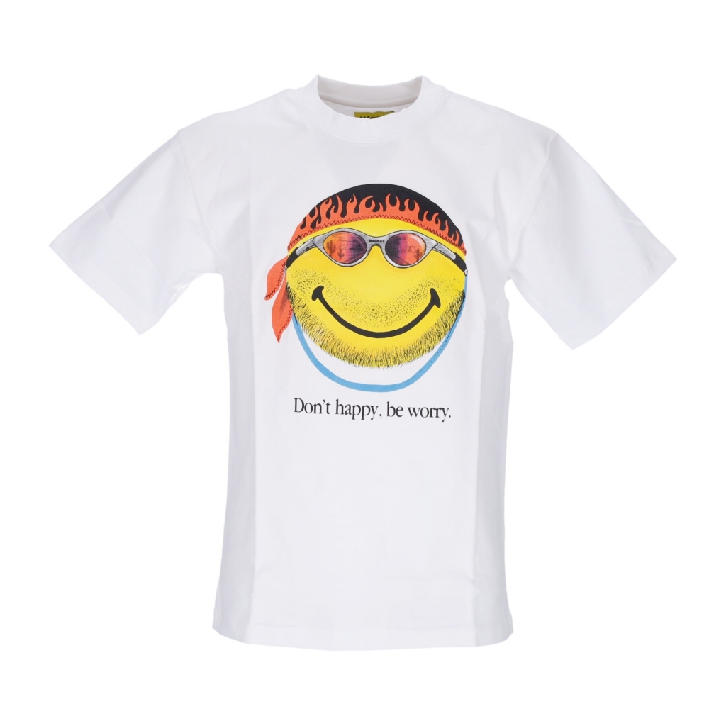 maglietta uomo dont happy be worry tee x smiley WHITE