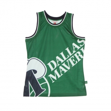 canotta basket uomo nba big face blown out fashion jersey dalmav GREEN/ORIGINAL TEAM COLORS