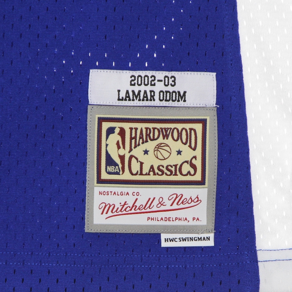 canotta basket uomo nba swingman jersey hardwood classics no 7 lamar odom 2002-03 loscli ORIGINAL TEAM COLORS