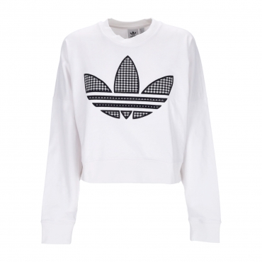 felpa leggera girocollo donna oversized sweatshirt WHITE