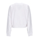 felpa leggera girocollo donna oversized sweatshirt WHITE