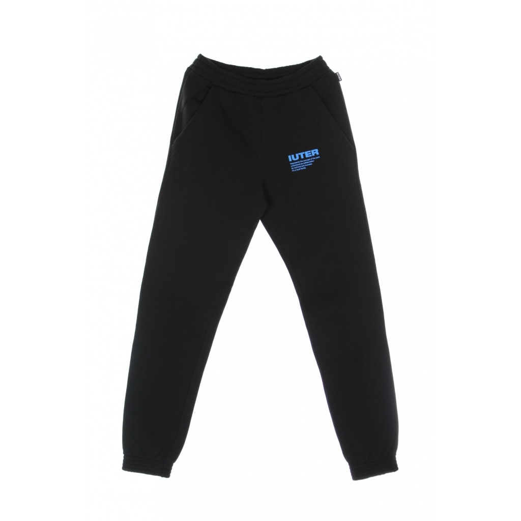 pantalone tuta felpato uomo info sweatpant BLACK