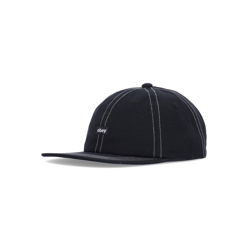 cappellino visiera piatta uomo mac 6 panel snapback BLACK