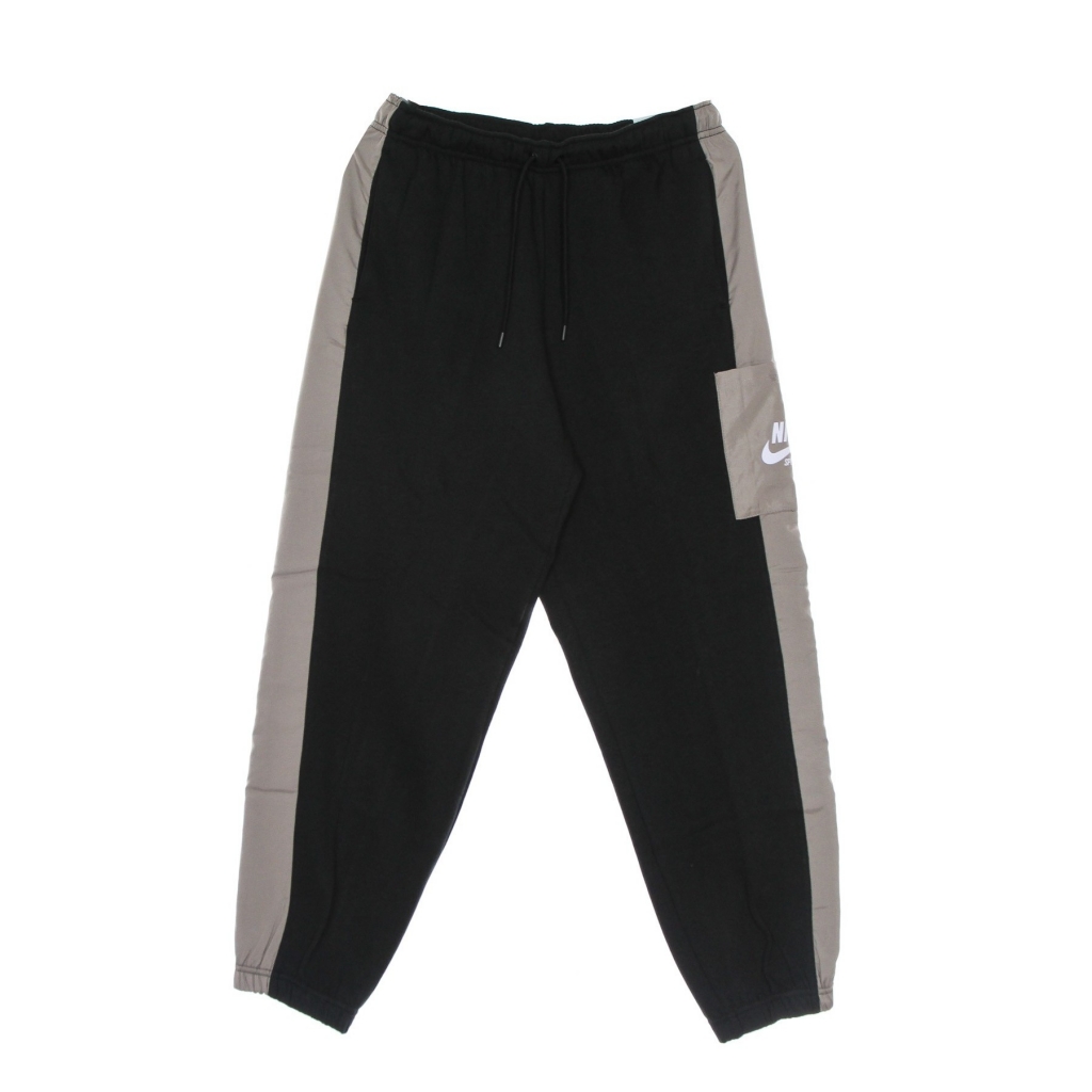 pantalone tuta felpato donna w fleece mr jogger heritage BLACK/MOON FOSSIL/WHITE