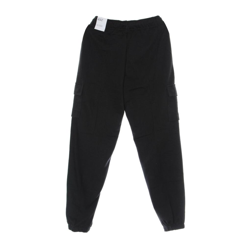 pantalone tuta felpato donna w essential fleece mr cargo pant BLACK/WHITE