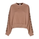 felpa leggera girocollo donna pk tape oversize crewneck ARCHAEO BROWN