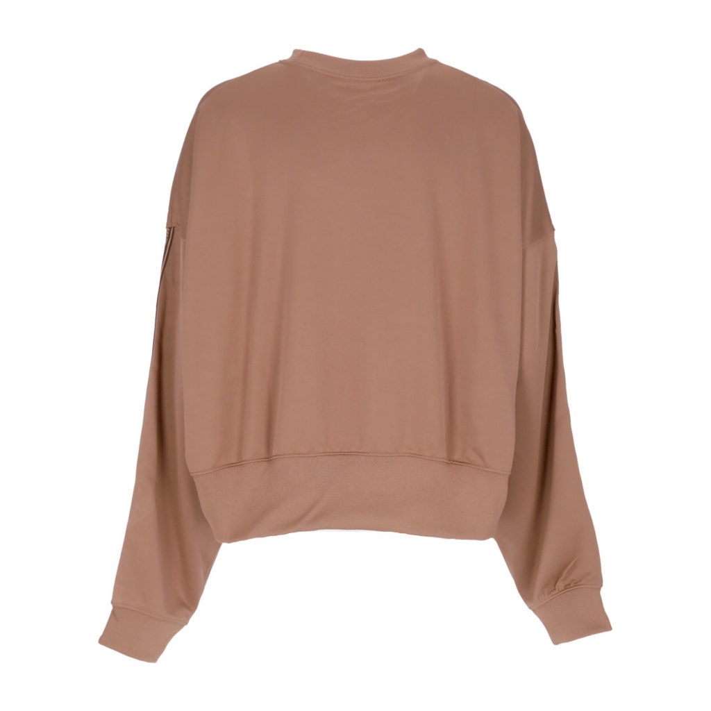 felpa leggera girocollo donna pk tape oversize crewneck ARCHAEO BROWN