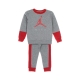 completo tuta bambino jumpman by nike crew set CARBON HEATHER