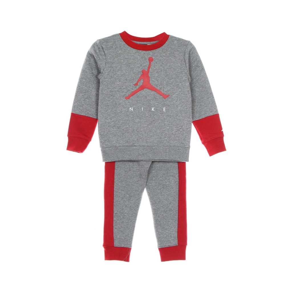 completo tuta bambino jumpman by nike crew set CARBON HEATHER