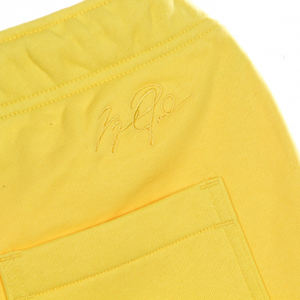 pantalone corto tuta felpato uomo essentials fleece short TOUR YELLOW/WHITE