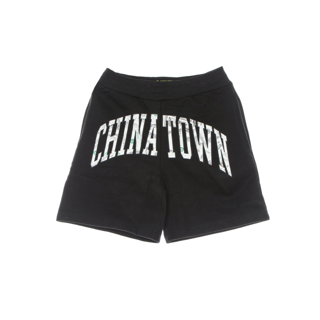 pantalone corto tuta felpato uomo money arc sweat shorts BLACK