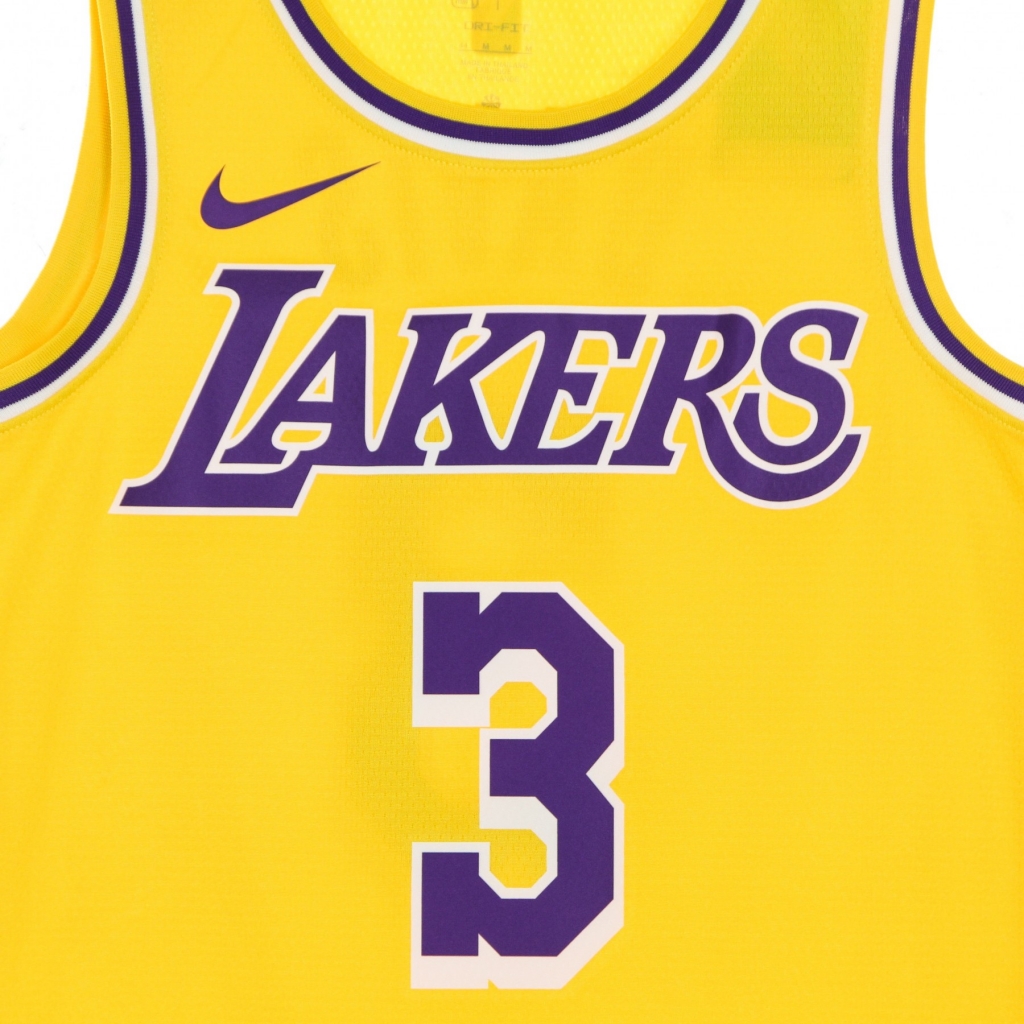 canotta basket uomo nba swingman jersey icon 20 no 3 anthony davis loslak AMARILLO/FIELD PURPLE