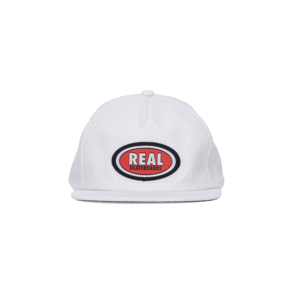 cappellino visiera piatta uomo oval snapback WHITE/RED