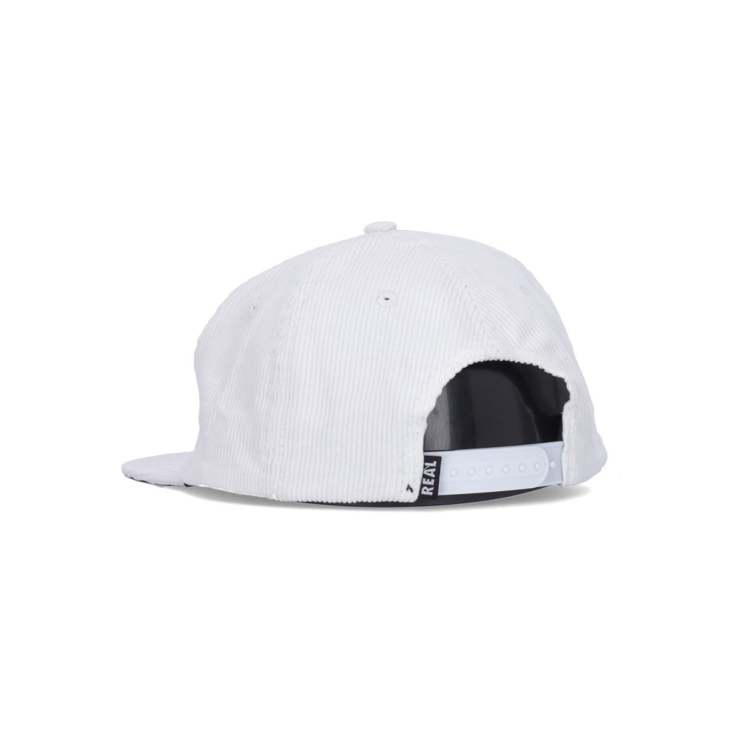 cappellino visiera piatta uomo oval snapback WHITE/RED