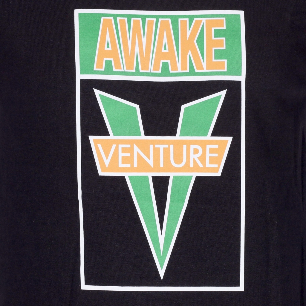 maglietta uomo awake tee BLACK/ORANGE