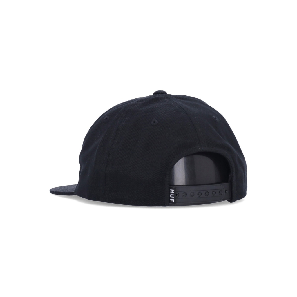 cappellino visiera piatta uomo ess unstructured box snapback BLACK