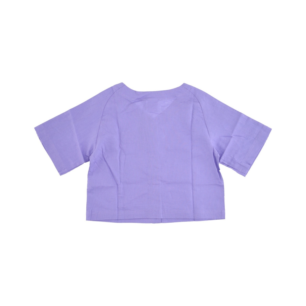 casacca bottoni donna cropped baseball tee LIGHT PURPLE