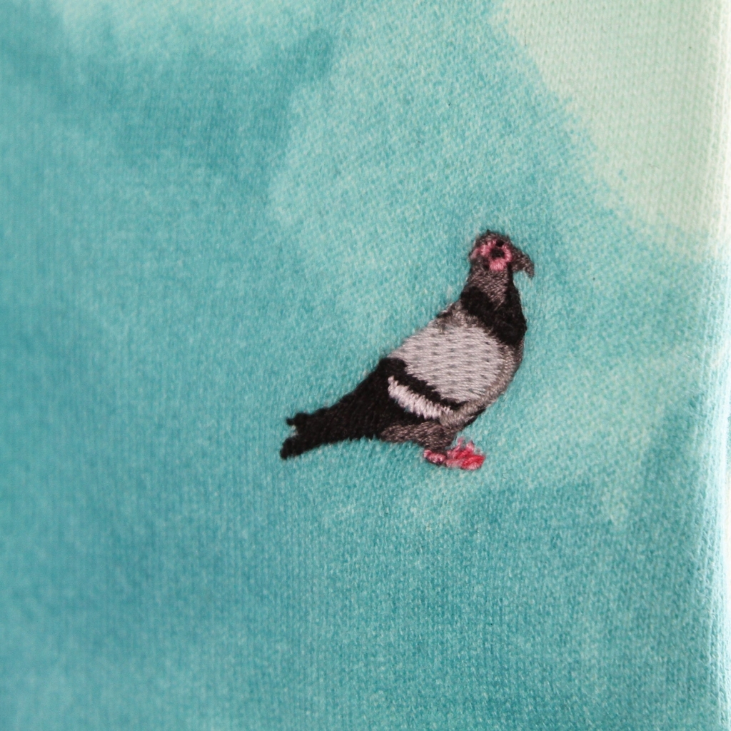 pantalone tuta felpato uomo pigeon logo sweatpant TEAL