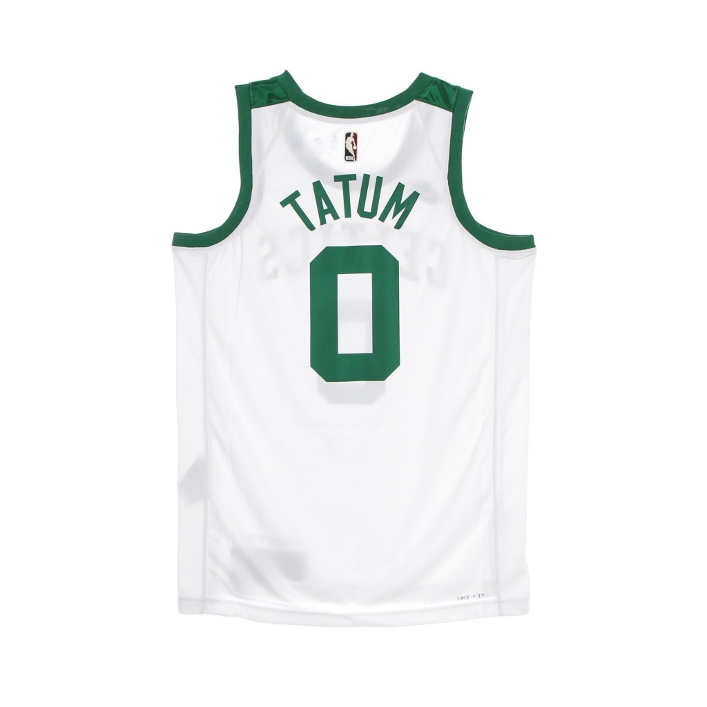 canotta basket uomo nba dri fit swingman jersey hardwood classics nights year zero no 0 jayson tatum boscel WHITE/CLOVER