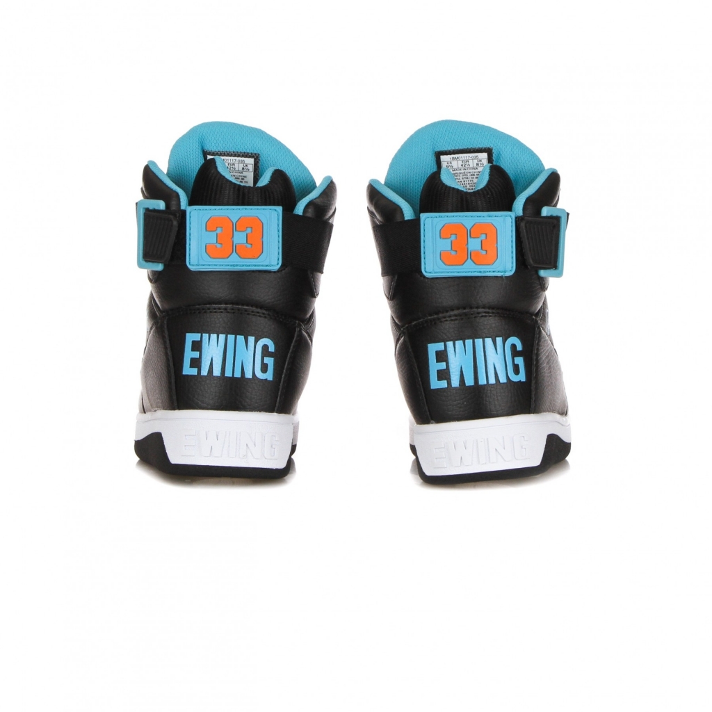 scarpa basket uomo ewing 33 hi pu BLACK/SCUBA BLUE/VIBRANT ORANGE