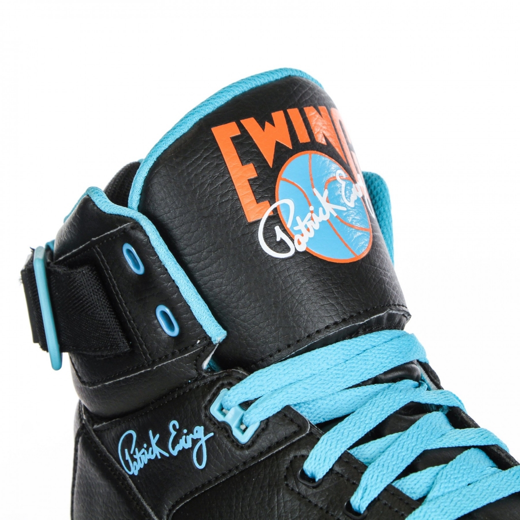 scarpa basket uomo ewing 33 hi pu BLACK/SCUBA BLUE/VIBRANT ORANGE