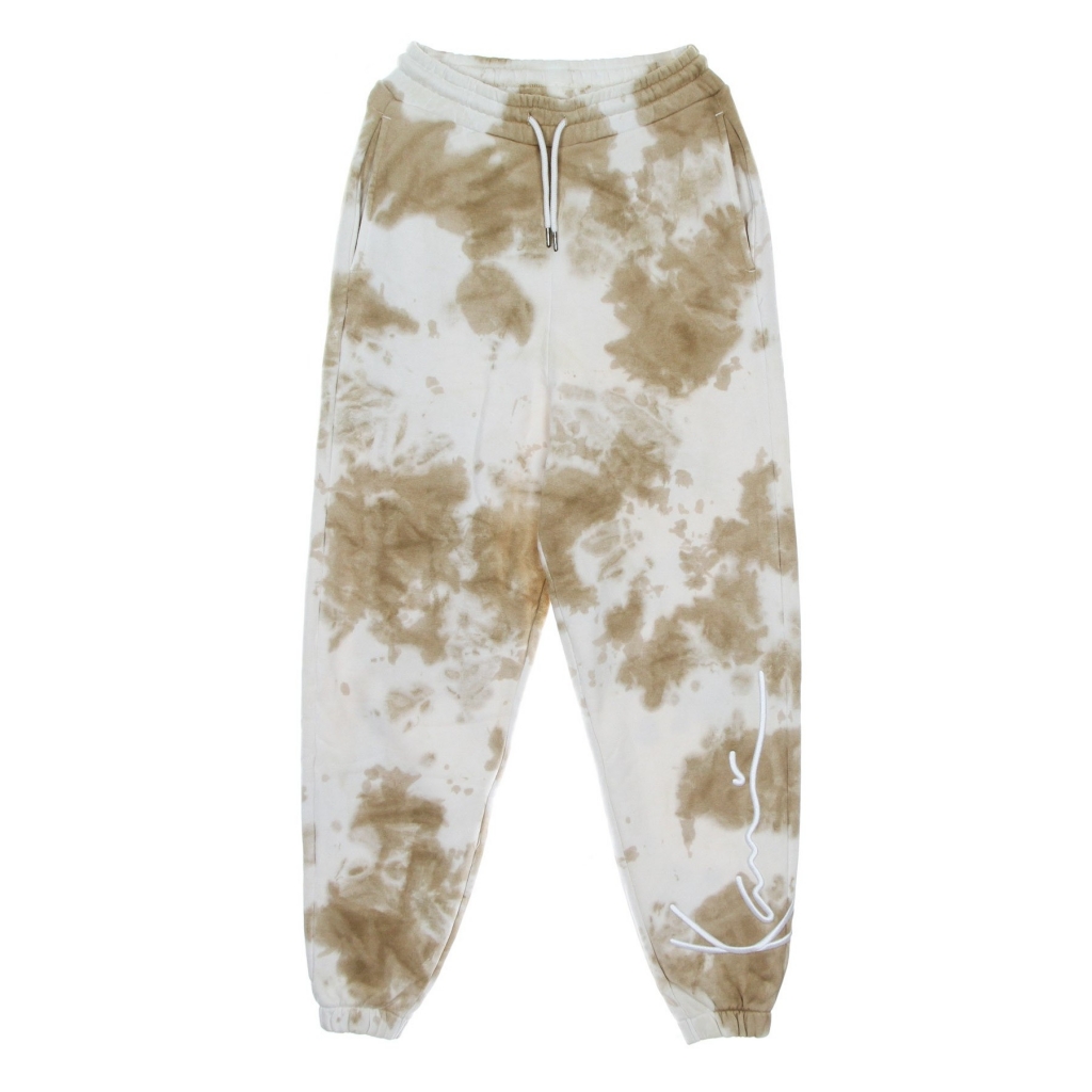 pantalone tuta felpato uomo signature tie dye sweatpants WHITE/SAND