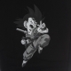 pantalone tuta felpato uomo son goku b/w sweatpants x dragon ball BLACK