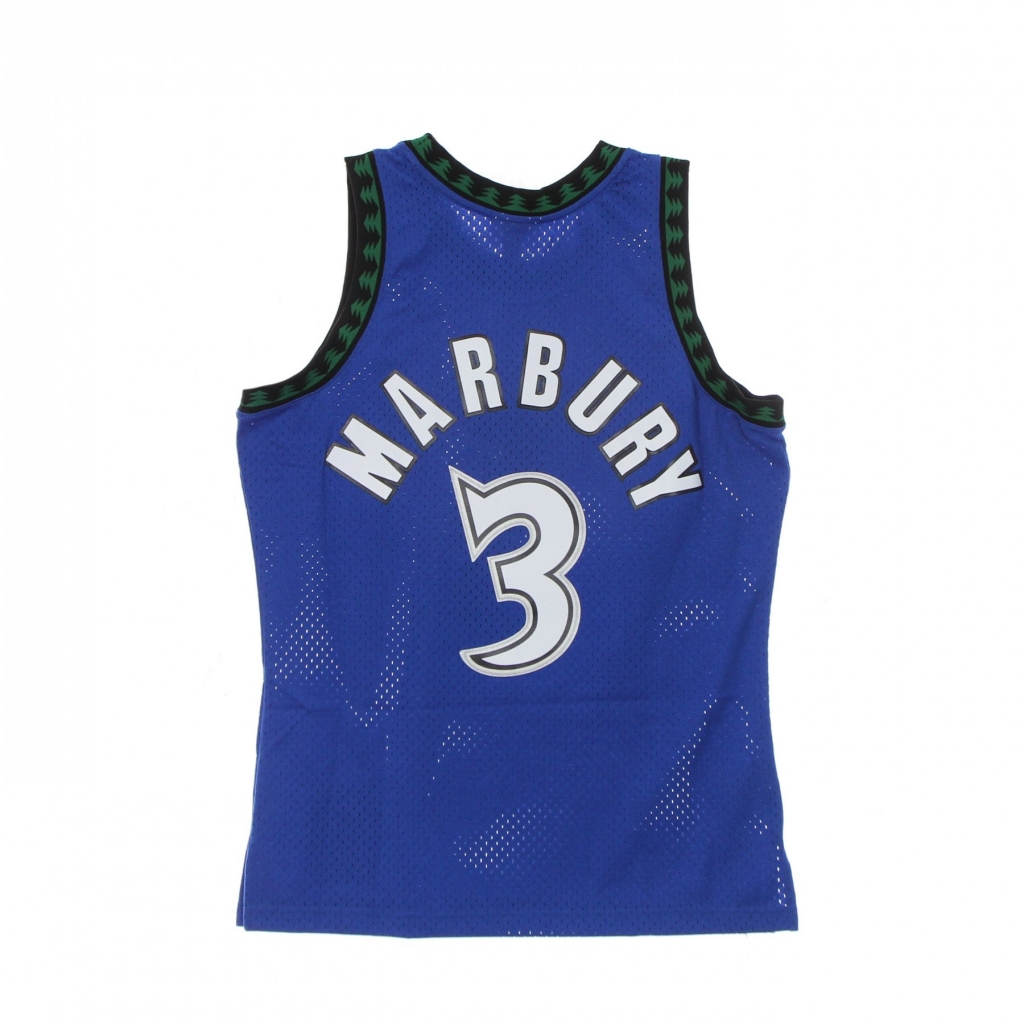 canotta basket uomo nba swingman jersey hardwood classics no 3 stephon marbury 1996-97 mintim BLUE