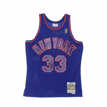 canotta basket uomo nba swingman jersey hardwood classics no 33 patrick ewing 1996-97 neykni ROYAL