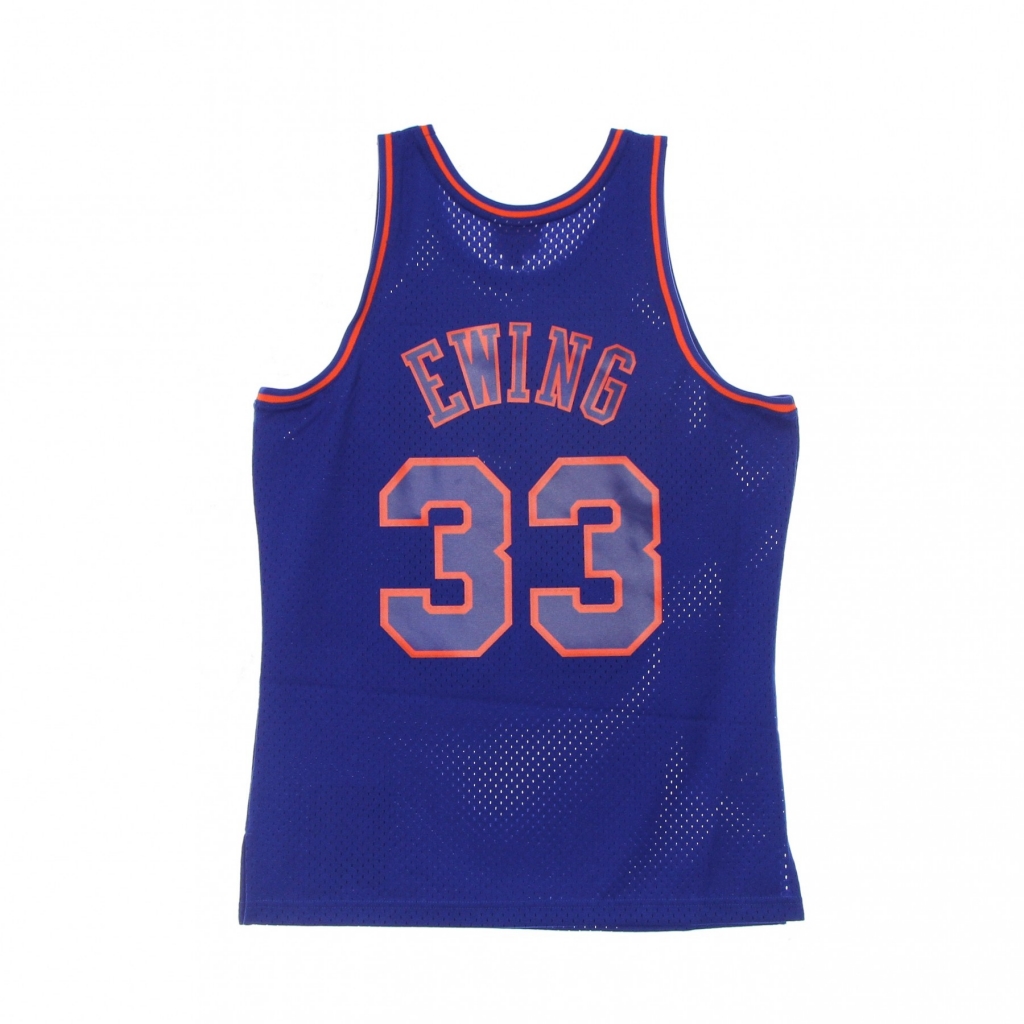 canotta basket uomo nba swingman jersey hardwood classics no 33 patrick ewing 1996-97 neykni ROYAL