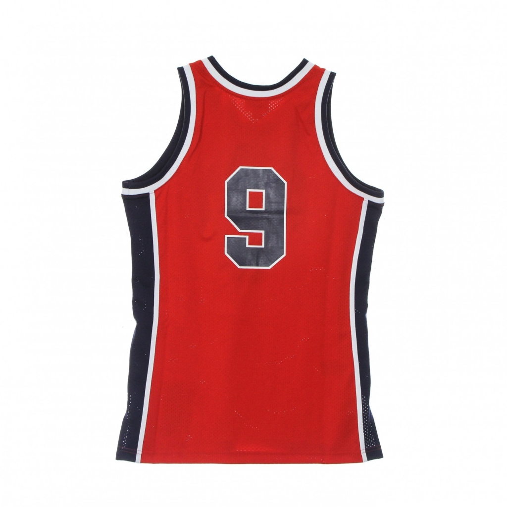 canotta basket uomo nba authentic jersey hardwood classics no 9 michael jordan 1984 team usa RED