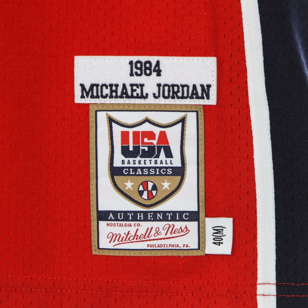 canotta basket uomo nba authentic jersey hardwood classics no 9 michael jordan 1984 team usa RED