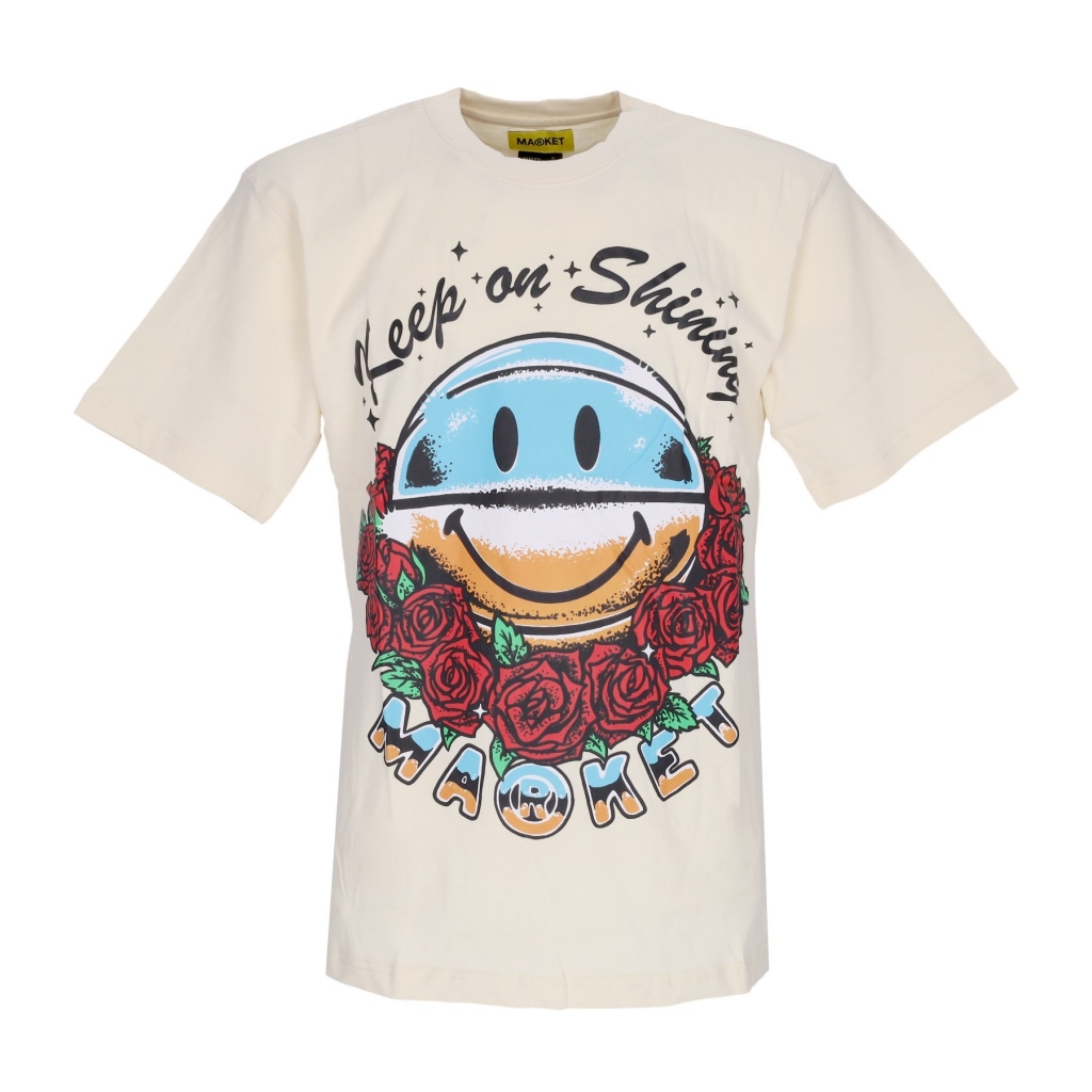 maglietta uomo smiley keep on shining tee x smiley CREAM