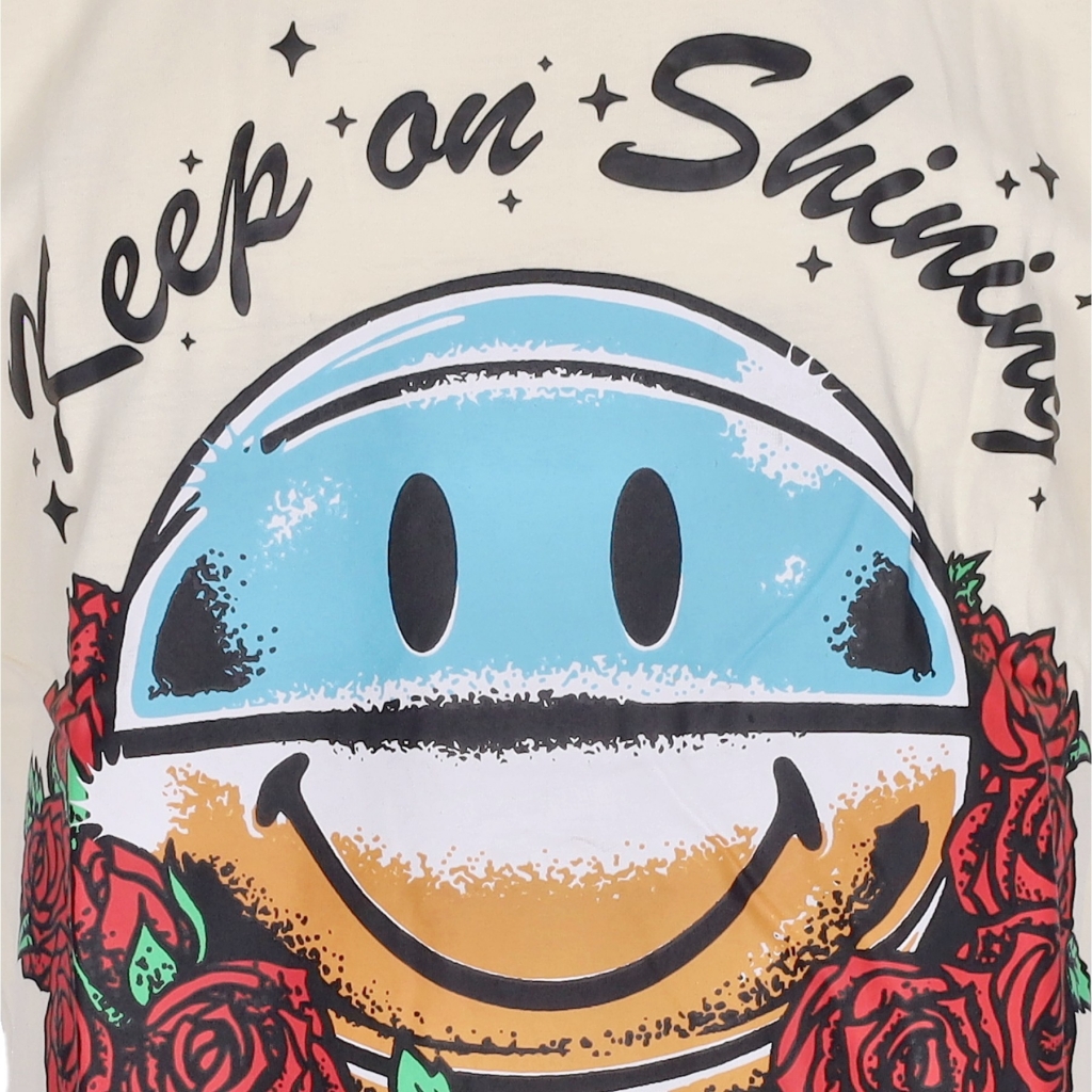 maglietta uomo smiley keep on shining tee x smiley CREAM