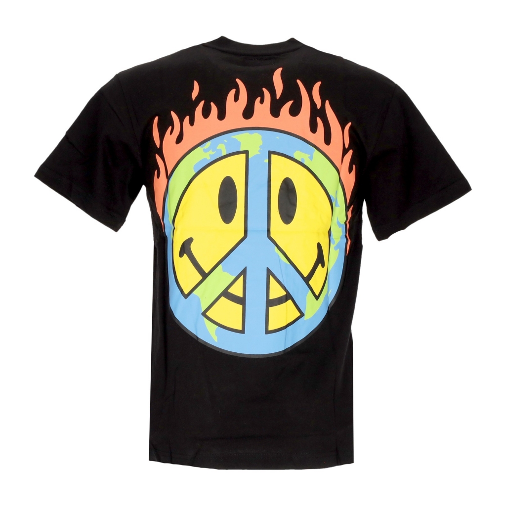 maglietta uomo smiley earth on fire tee x smiley BLACK