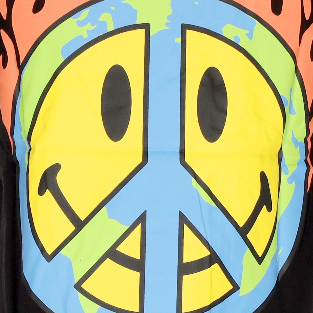 maglietta uomo smiley earth on fire tee x smiley BLACK