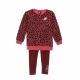 completo tuta bambina fleece crew legging set POMEGRANATE