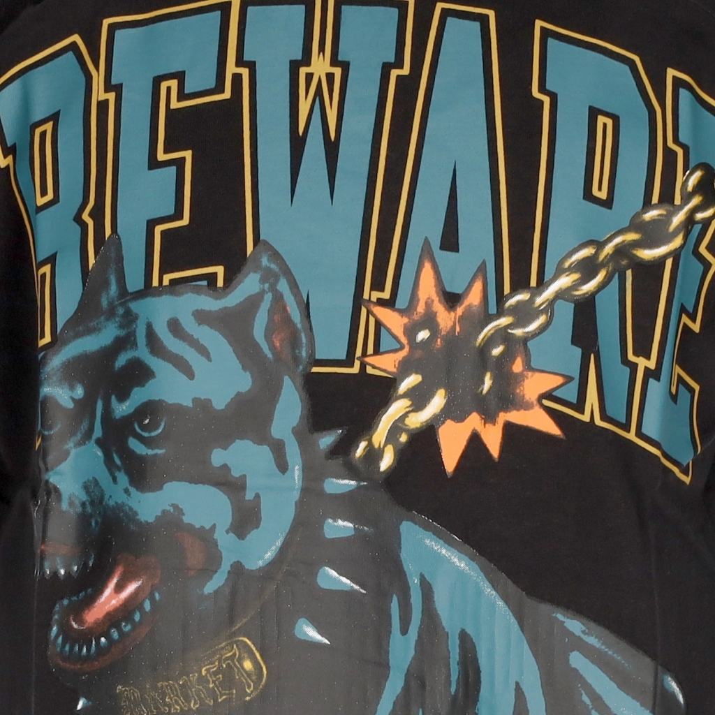 maglietta uomo beware dog washed tee BLACK