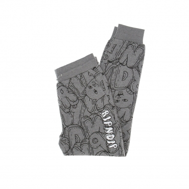 pantalone tuta felpato uomo bubble booble sweat pants CHARCOAL HEATHER