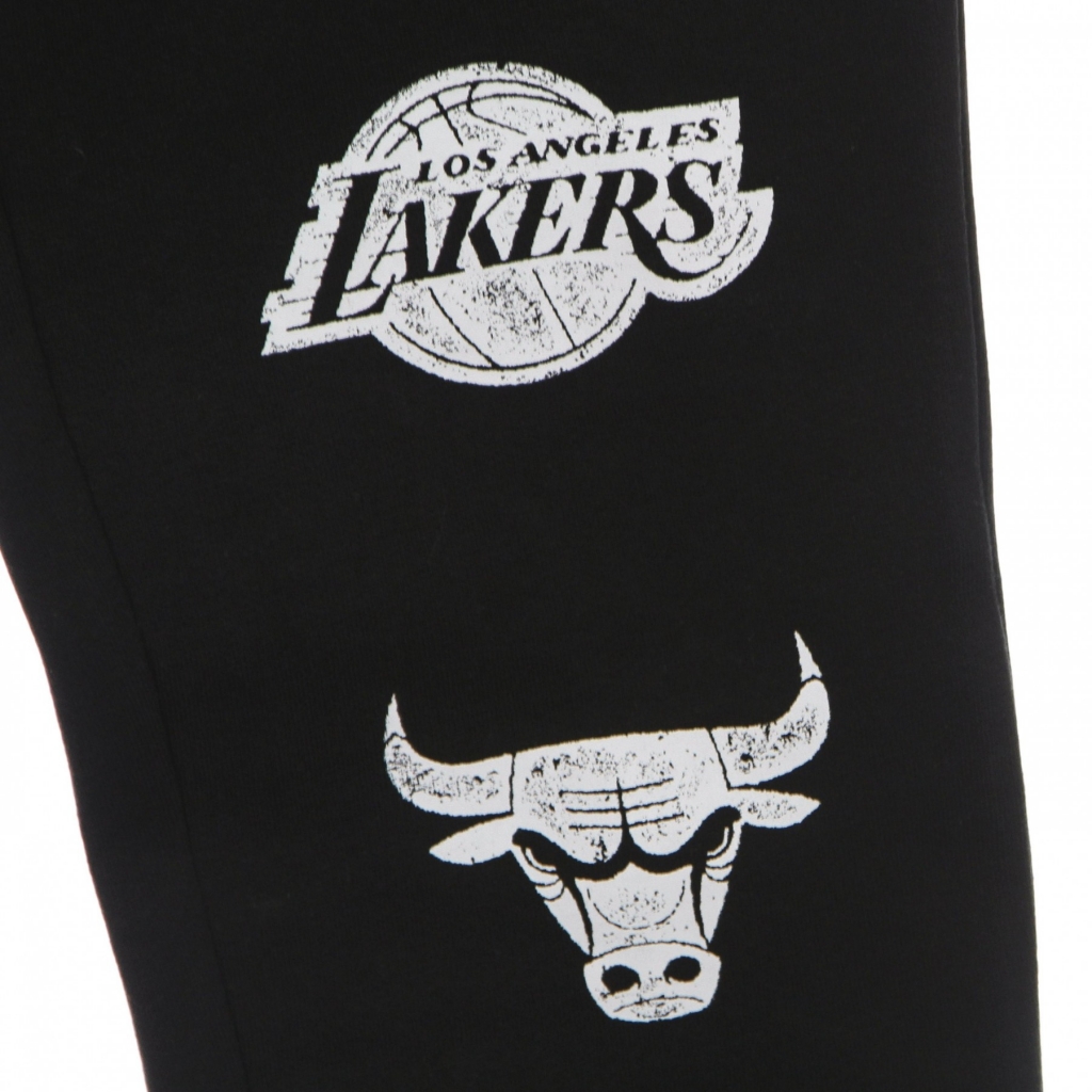 pantalone tuta felpato uomo nba multi team logo jogger BLACK